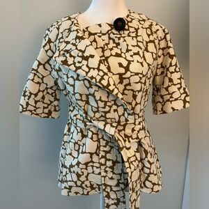 J. Crew Giraffe Print Wrap Jacket